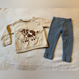 Jojo maman bebe cow outfit 12/18m